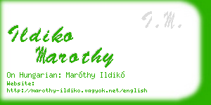 ildiko marothy business card